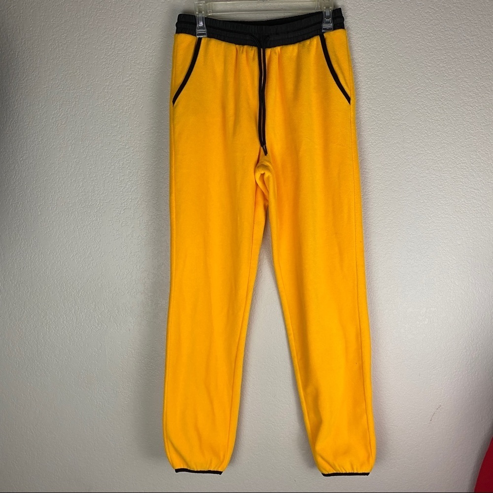 Forever 21 Sweatpants Fleece Yellow Size Medium